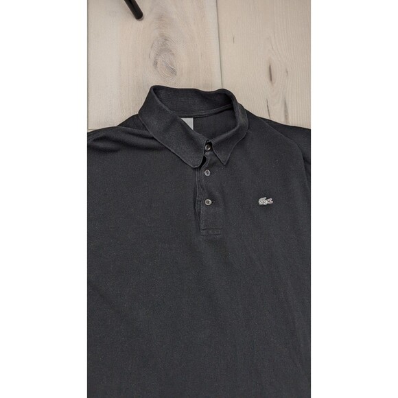 Lacoste Polo Mens Size 8 3XL Black‎ Shirt Short Sleeve Golf Made in Italy - Picture 2 of 8